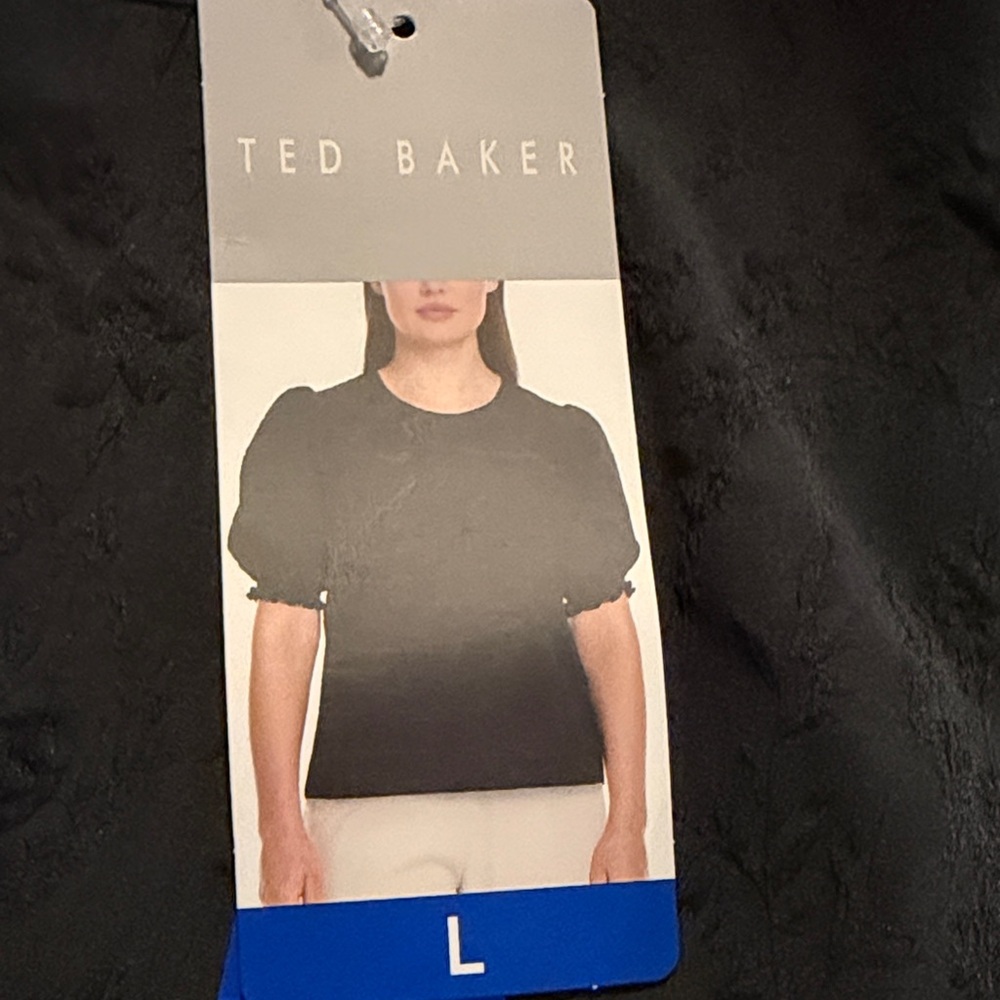 Ted Baker Black Puff-Sleeve Top - Picture 3 of 13